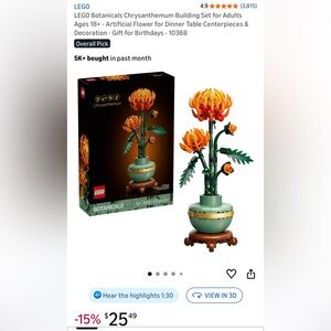 Lego chrysanthemum set